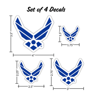 U.S. Air Force Logos 4 Pc